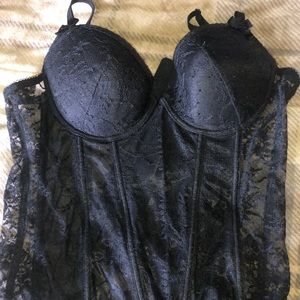 H&M black lace corset